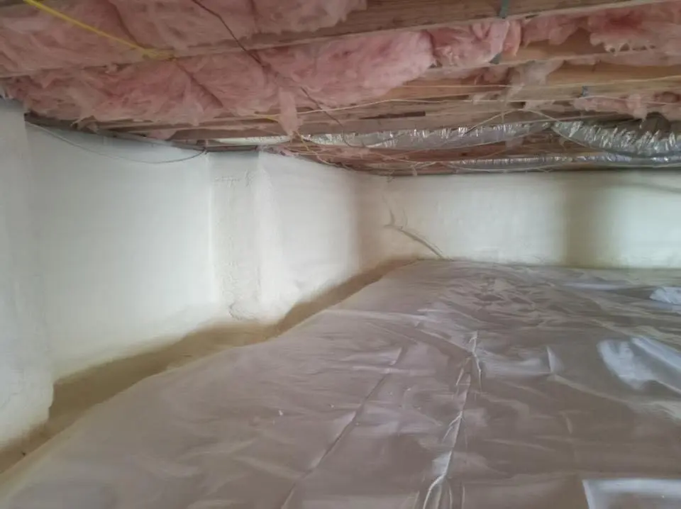Crawl space encapsulation with closed-cell spray foam for Spray Foam Roofing in Princeton